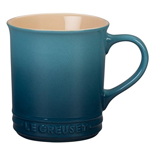 Le Creuset PG90033A-006M Stoneware Mug, 14 Ounce, Marine