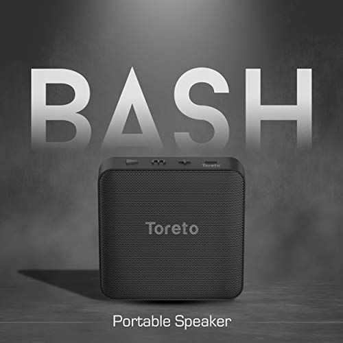 Image of Toreto BASH-336, 5W Portable Wireless Bluetooth Speaker with Mic (TOR-336, Black)