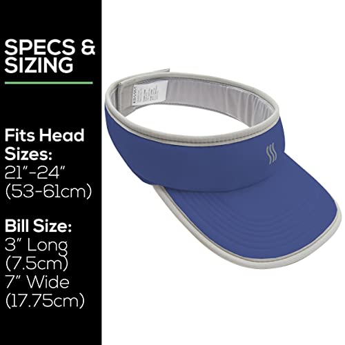 Saaka Lightweight Visor For Men. Premium Packaging. Best For Running, Golf, Tennis & All Sports. Ultra Light & Adjustable. (Navy Blue) #TOP5