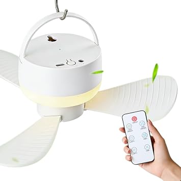 Toilet-Mounted USB Fan with Night Light, No-Drill Wall Fan with Remote Control, 3-Blade Quiet Cooling Fan for Bathroom, 5 Speeds Rechargeable Fan 1200-2000mAh, 3-6H Runtime