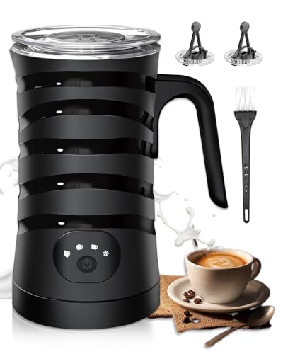 Maxesla Mousseur à Lait Électrique 4 en1, 300W 260ml Mousseurs à Lait Automatiques Grande...