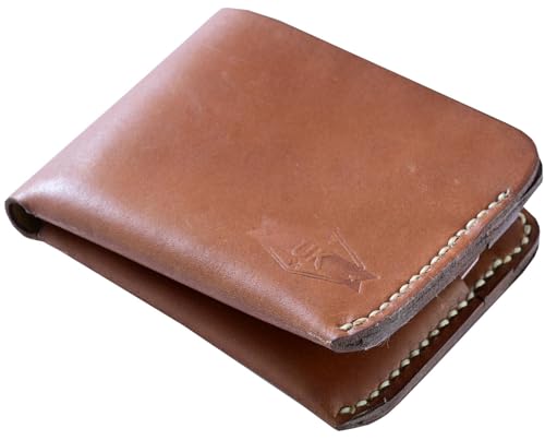 Urban Kevlar Cartera de cuero hecha a mano, elegancia artesanal: cartera plegable hecha a mano, color marrón, Brown, Talla única, Moderno