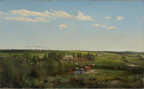 Tableau toile La Ferme du Mont Fyans par Louis Buvelot en impression d'art 60x90cm