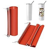 Sublimation Silicone Mug Wraps, CestMall 3D Mug Press Clamp with Metal Buckle Red Mug Mold Cup Mug Silicone Heat Press Fixture Mug Cup Clamp for DIY Mug Printing Sublimation Transfer Machine( 20 oz)