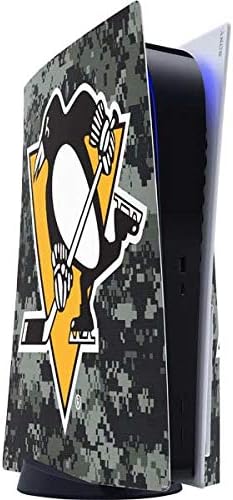 Skinit Decal Gaming Skin Compatible with PS5 Console - Officially Licensed NHL Pittsburgh Penguins Jersey Design