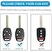 MILD EAST for Honda Key Fob Cover with Keychain, Car Key Case Shell Protector for Honda Accord 2003-2012 | Civic 2006-2013 | Pilot 2005-2015 CRV CRZ Fit Odyssey 3 Buttons Smart Remote Control, Pink