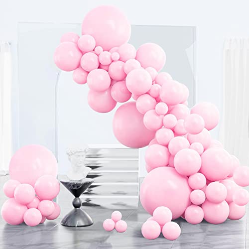 100 Stück Matte Rosa Luftballons, 10 Zoll – Latex-Partyballons Für Geburtstag & Feiern
