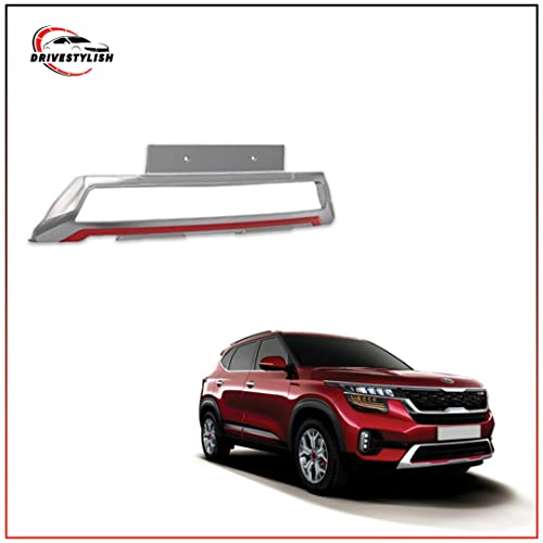 Image of Acrylonitrile Butadiene Styrene (ABS) Front & Rear Bumper Protector Guard for Kia Seltos