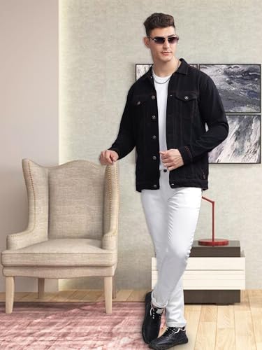 Image of Kuons Avenue Men's Regular Fit Trucker Jacket | Denim Jacket for Men