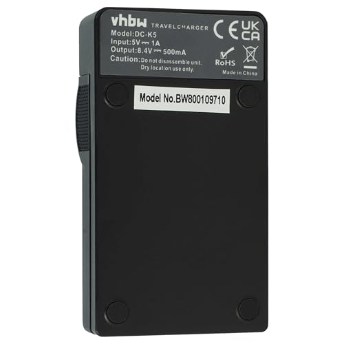 vhbw Cargador de batería USB Compatible con Sony Handycam DCR-SX30E, DCR-SX31, DCR-SX31E, DCR-SX50, DCR-SX50E Cámara Digital, videocámara - imagen 4