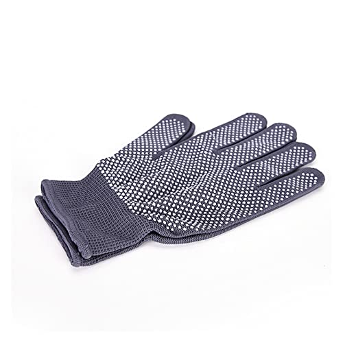 KJUEQ 1pair Plancha for el cabello Perman Curling Peluquería Resistente al calor Dedo Cuidado del Herramientas de estilo Thermal Styling Guantes(Grey)