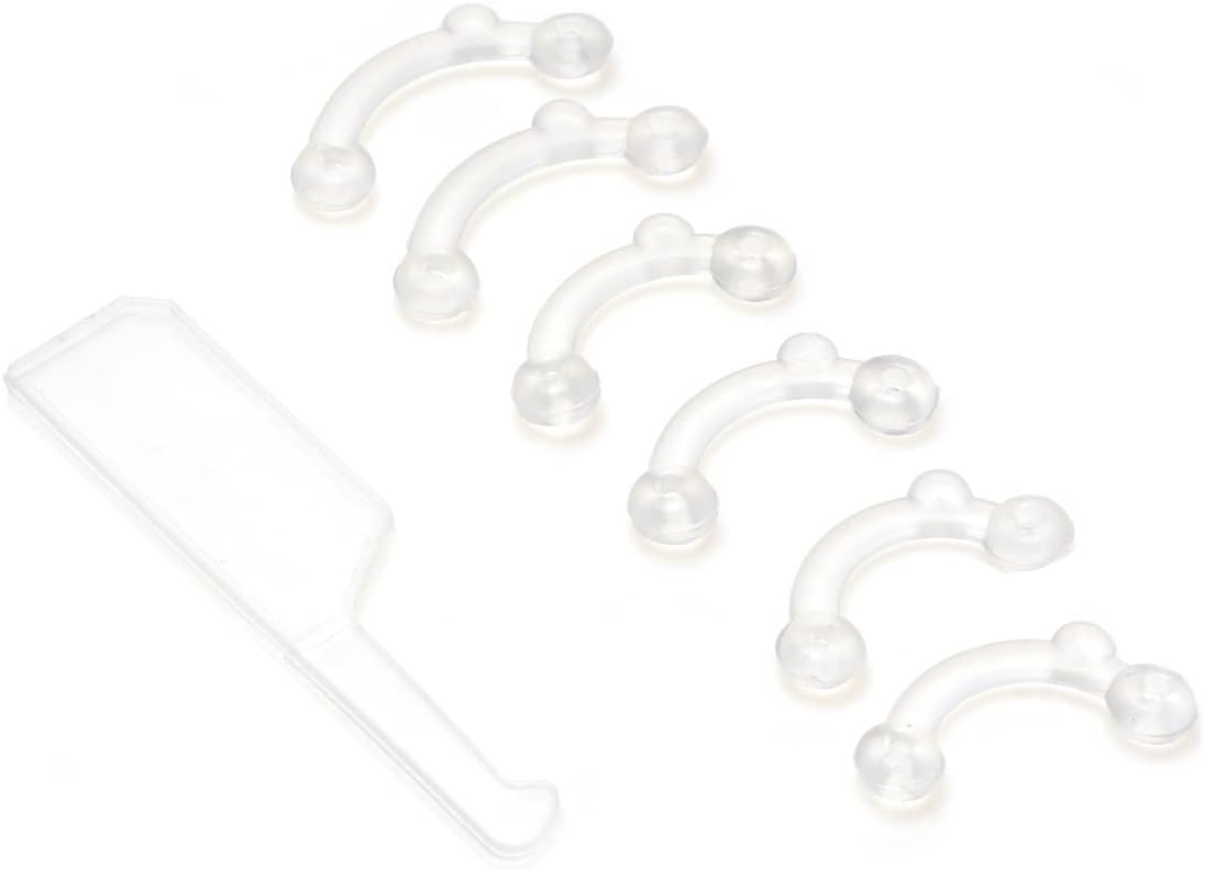 Vanana 3 Sizes Invisible Nose Lifter, Soft Silicone Sharper Straightening Up Corrector Tool, Comfortable Easy Install Removable (White)