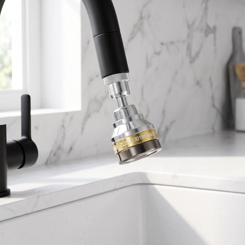 Grifo giratorio ajustable extensor de lavabo y accesorio antisalpicaduras de cocina 5