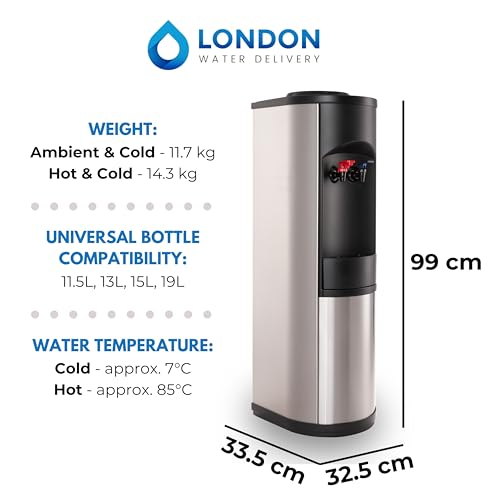 Stainless Steel Water Dispenser for London | Hot & Cold Water Cooler | Elegant Drinking Water Machine | Floor-Standing Hydration System | Perfect for Home or Office - Image 6