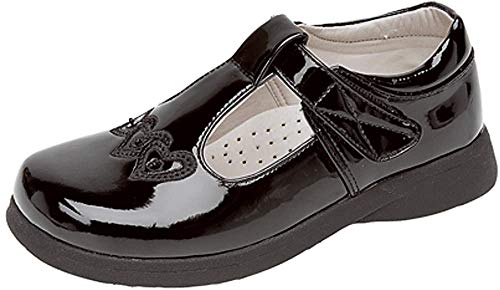 Boulevard Girls Touch Fastening T-bar Shoes Black