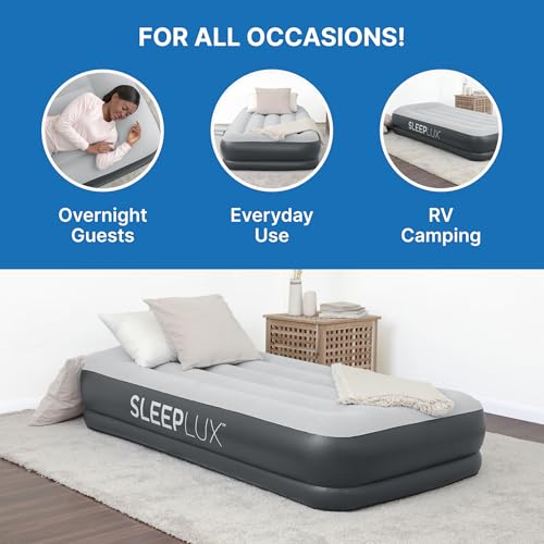 Save 28% on SLEEPLUX Twin Air Mattress with Built-in Pump & USB Charger