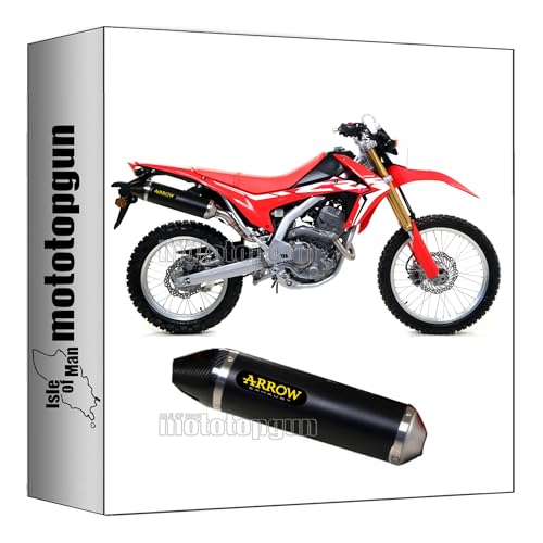 Pot echappement Arrow Thunder noir pour Honda CRF 300 L 2024 avec raccord open Mototopgun