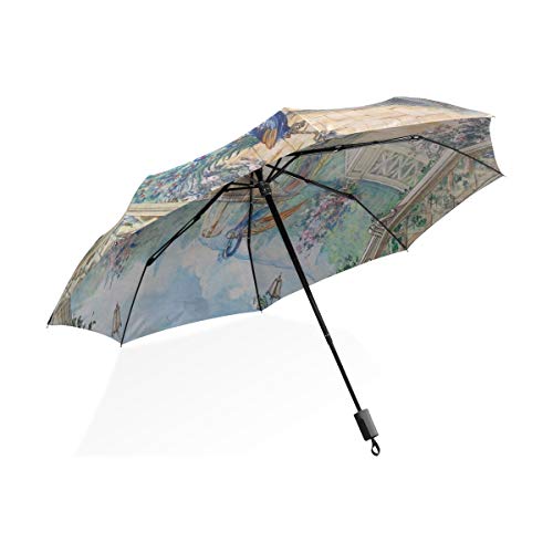 Windproof Umbrella Compact Precious Peacock And Rose Flower Home Garden Lansc Windproof Travel Size Umbrellas For Women Rain & Wind Resistant Compact And Lightweight For Business And Travels #TOP1