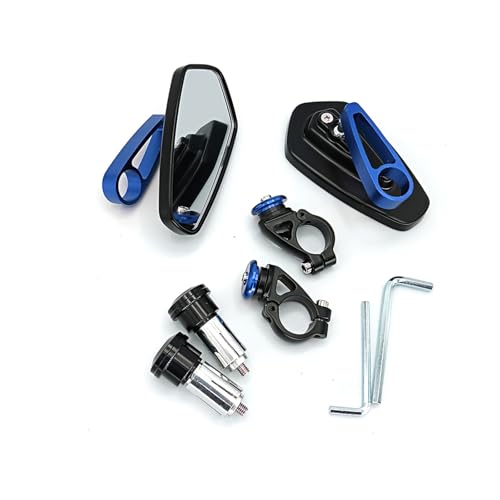 Espejos retrovisores universales de moto aluminio ajustable manillar 22mm cristal convexo