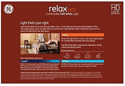 GE Relax 8-Pack 60 W Equivalent Dimmable Soft White A19 LED Light Fixture Light Bulbs