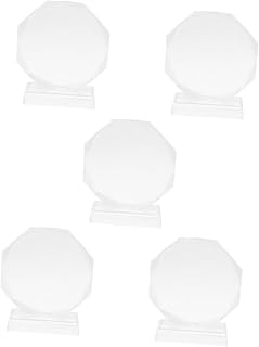Kisangel 3pcs Blank Crystal Trophy Tabletop Decor Metal Decor Award Plaque Simple Trophy Desktop Gift Child