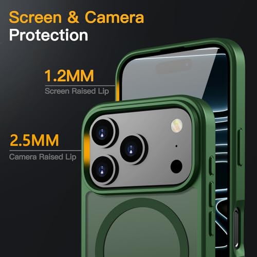 Coque iPhone 17 Pro Max givrée compatible MagSafe avec double vitre de protection