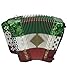 Abubu 34-Key Accordion 3412 FBE (Tricolor of Green, White, and Red)