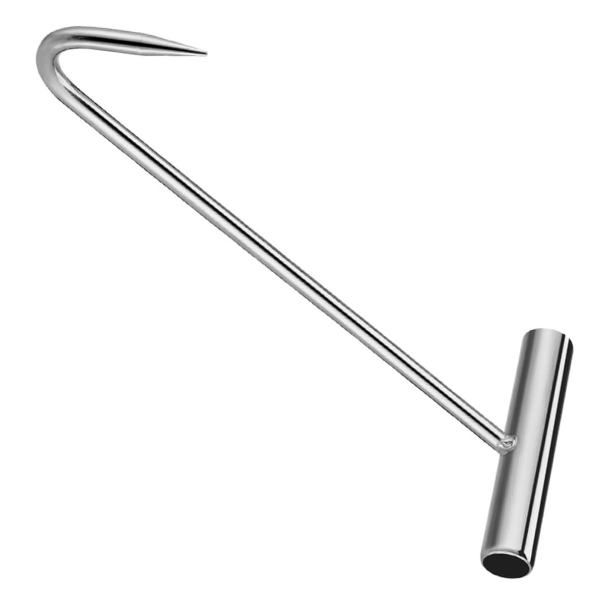 STOBAZA Manhole Cover Hook Handling Tow Hook Heavy Duty Manhole Lifters Manhole Cover Tools Grate Lifting Tool Heavy Duty Lifting Tool Hooks for Lifting Manhole Puller Iron Silver