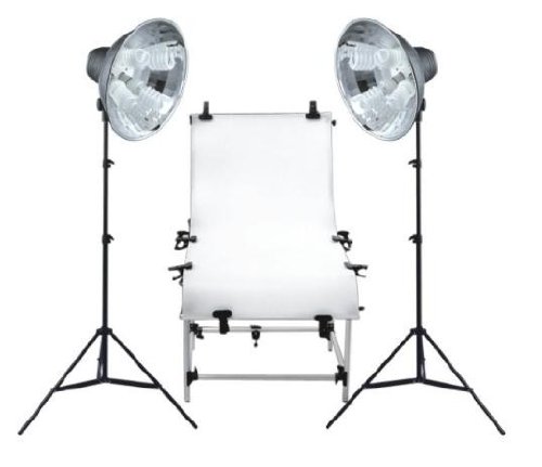 Ardinbir Photo Studio 1600 W 4�w�b�hReflector 5400 K Day���C�g�A���u�����Ɩ��L�b�gwith 20 " x45 " / 50 x 120 cm�񔽎�Plexiglas Shooting�e�[�u��