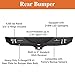 Hooke Road JL Rear Bumper Offroad Steel Back Bumper w/Receiver Hitch & LED Lights for 2018-2025 Jeep Wrangler JL & Unlimited Sahara Rubicon Sport 2/4 Doors