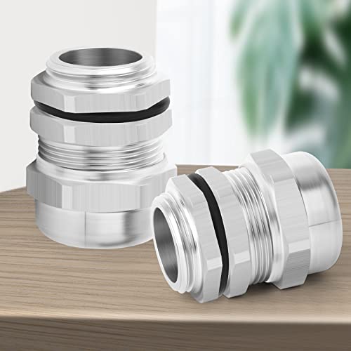 Qcqiang 5Pcs Pg16 Nickel-Plated Copper Waterproof Cable Gland, Adjustable 10-14Mm Cable Gland Protectors #TOP4