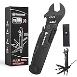 Hanboost Multitool Wrench 19 In 1 Multipurpose Camping Gear Pocket Size Adjustable Wrench with Pliers, Wire Cutter, Cutting Saw, Bottle Opener for Maintenance, Camping and DIY,Gift for Him