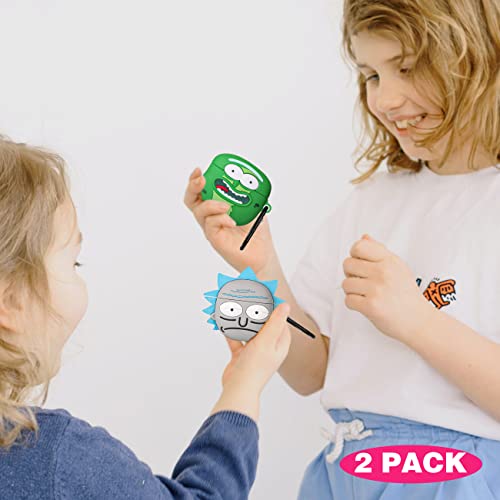 2 Pack Gkv For Airpods 3 Case For Airpod 3 (2021) Cover Unique Funny Fun Kawaii Cute 3D Cartoon Design Air Pods 3Rd Generation Silicone Cases For Girls Teen Boys Kids Cucumber+Gray Rk #TOP6