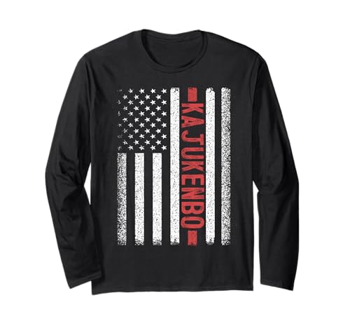 Kajukenbo American Flag 4th of July Hybrid Martial Arts Long Sleeve T-Shirt