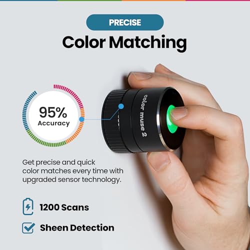 Color Muse 2 Colorimeter Paint Color Matching Tool with Protective Case, Color Sensor