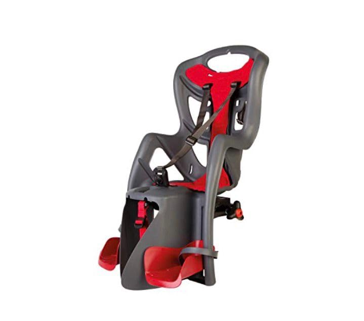 tinta unita Generico seggiolino Bici Posteriore Attacco morsa a portapacco Bicicletta Bimbi Fino 22kg, da 3 a 8 Anni, Adatto per Biciclette elettriche ed ebike e fatbike Fino a 18cm (Dark Grey)
