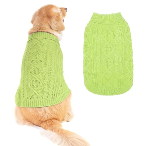 Image of BINGPET Dog Sweater for Large Dogs, Turtleneck Knitted Clothes