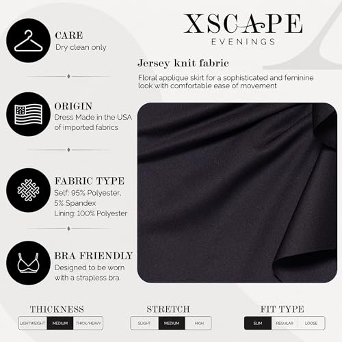 Image of Xscape Women's Long Off-the-Shoulder Sweetheart Neckline Formal Evening Gown with Ruching and Draped Ruffle Detail