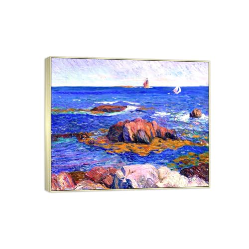 Tableau William Glackens d'exception 48x40cm sous cadre argenté premium