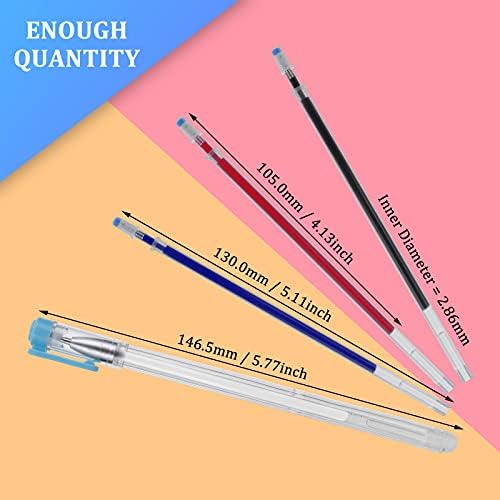 Molain 24 Pcs/Set Heat Erasable Pens for Fabric, 4 Pen Shells+20 Refills, 4 Colors Fabric Markers for Sewing, Erasable Fabric Marking Pens, Sewing Notions and Supplies,Fabric Pencil, Tailors Chalk Pen