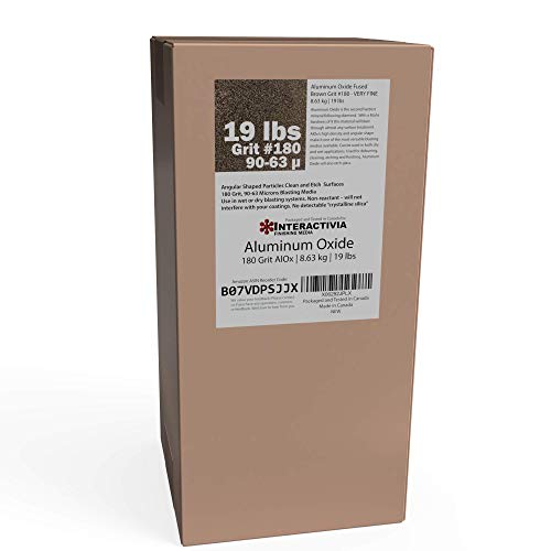 #180 Aluminum Oxide - 19 LBS - Very Fine Sand Blasting Abrasive Media for Blasting Cabinet or Blasting Guns.
