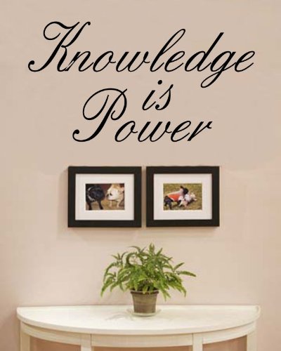 Knowledge is Power Vinyl Wall Decals Quotes