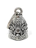 Motorcycle Lady Rider Biker Bell Accessory or Key Chain for Luck