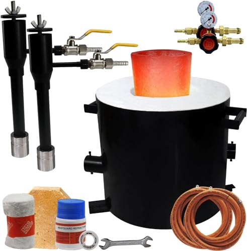 20 Kg Gas Melting Kit - for Melting Metal Foundry - Home Casting Refining and Scrap Metal Smelting Tool for Gold Silver Copper Aluminum Tin Propane Melting Furnace KIT