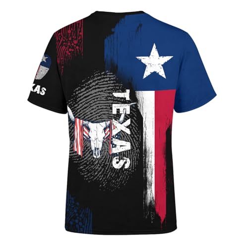 Men's American State T-Shirts 3D Printed Novelty Graphic Short Sleeve Shirts Casual Crew Neck Tees Unisex Fashion Tops2