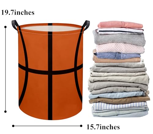 Image of Basketball Kids Laundry hamper Hamper for Nursery Boy and Girl Storage Bin Organizer Room Decor for Home(Basketball Pattern)