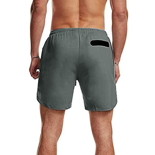 AGUTIUN bermuda masculina 2 em 1 para musculação, academia, treino, corrida, corrida curta, esportiv