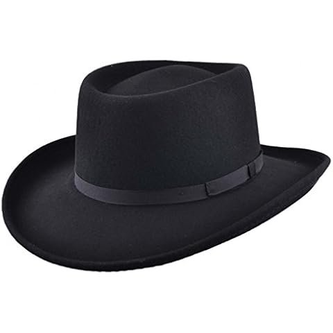 Mens Black Vintage Wool Felt Cowboy Hat Cover
