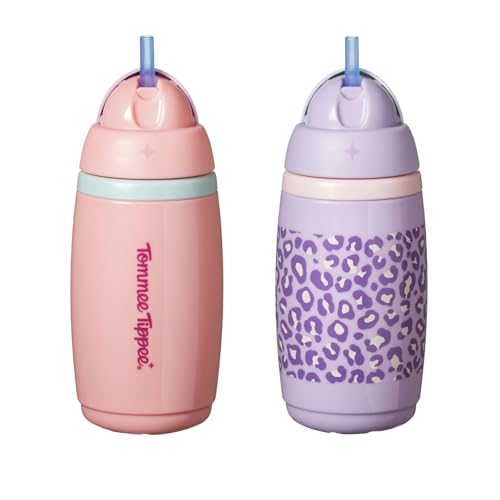Tommee Tippee Active Straw Toddler Cups, 1-3 Years, Insulated, 9oz