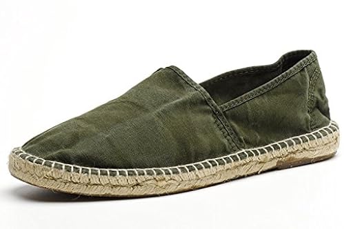 Natural World Eco – Alpargatas Veganas Yute de algodón orgánico - para Hombre - Color Verde Caqui- 325E | Ya disponible en tu tienda friki favorita! En mundofriki.es!